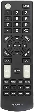 AULCMEET NS-RC4NA-18 NSRC4NA18 Replace Remote Control Compatible with Insignia TV NS-55D510NA19