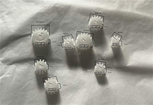 8 יח ' חבילה 0.5 מ '2 מ' תיק הילוכים פלסטיק חור עבור ציר ציר מנוע קטן 8 9 10 11 12 14 16 18 שיניים
