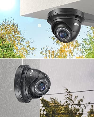 Zosi 16CH 5MP Security Security POE מערכת מצלמות חיצוניות, 16CH 4K NVR עם 4TB HDD, 10 X 5MP מצלמות כדורים