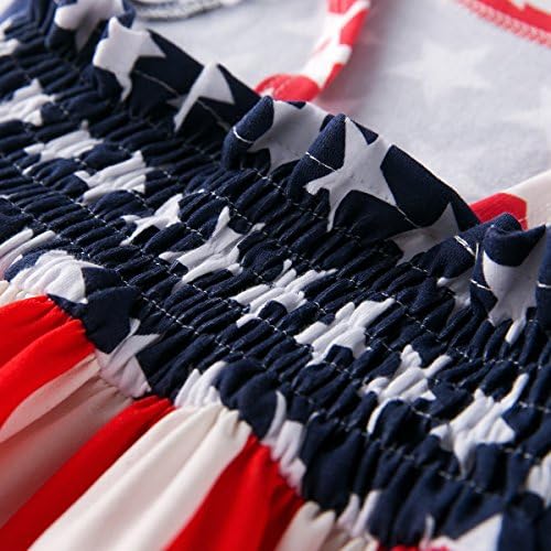 פעוטות פעוטות תינוקות בנות תלבושת 4 ביולי תלבושת יום עצמאות חצאית חצאית סט דגל אמריקאי בגדי קיץ
