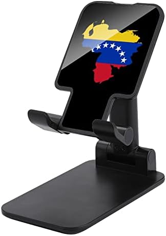 מפת דגל ונצואלה מחזיק טלפון סלולרי מתקפל מעמד מתכוונן נייד לאביזרי שולחן נסיעה