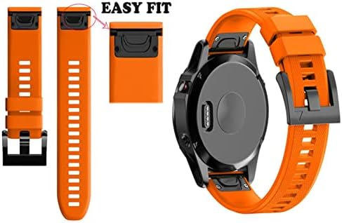 GHFHSG 26 22 20 ממ רצועת Watchband לרצועת Garmin Fenix ​​7x 7 7S צפה מהיר שחרור מהיר סיליקון Easyfit