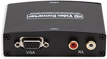 IO CREST VGA HD15 + STEREO RCA ל- HDMI 1.3 תיבת ממיר תיבת אביזר, שחור