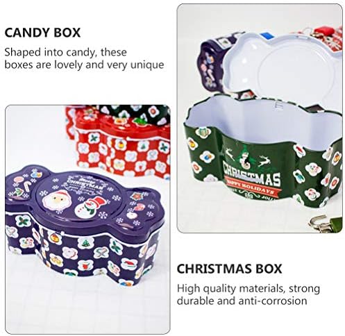 Valiclud 1 הגדר 4 קופסאות PCS קופסאות ממתקים פחיות קישוט חג המולד