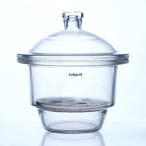 Luoxun-LX 210 ממ צנצנת מייבש זכוכית, מייבש ייבוש מעבדה עם צלחת חרסינה