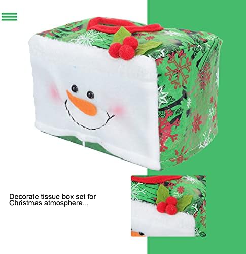CABILOCK 2 יחידות קופסת חג המולד מכסה מחזיק רקמות שלג איש רקמות לא ארוג במפיות מפיות נייר קופסת רקמות