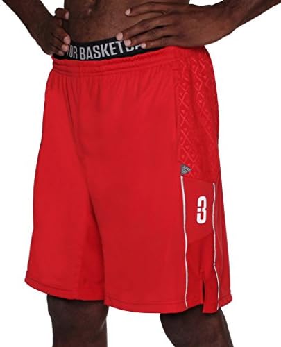 נקודה 3 מכנסיים קצרים בכדורסל של נוער 3.0 מכנסי כדורסל. ביצועים קצרים אתלטים של חדר כושר עם כיסים