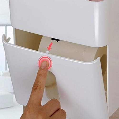 מחזיק נייר טואלט לבן של JYDQM - מבלי להכות אגרוף אטום עמיד בפני קיר טואלט מחזיק נייר נייר נייר צינור נייר