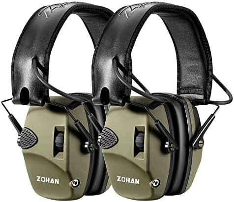 ZOHAN EM054 הגנה על אוזניים אלקטרוניות עם הגברה קולית, צמצום רעש פעילים רזה אוזניים לטווח אקדחים
