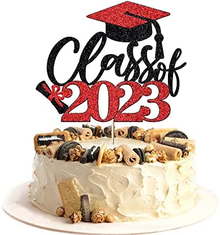 כיתה של 2023 עוגת טופר סיום עוגת טופר נצנצים סיום כובע דיפלומה עוגת קישוטי אז מזל טוב 2023 גראד