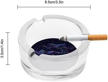 קשת קשת גלגל המזלות קונסטלציה זכוכית מעשנת מאפרה סיגריות סיגריות עגול מגש אפר מארז לחיצוניות מקורה
