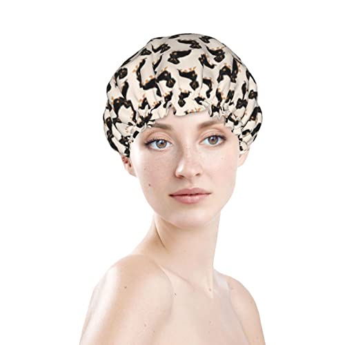 נשים לשימוש חוזר למתיחות שולי שיער כובע תחש חמוד מתנה שכבות כפולות