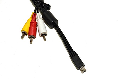 HQRP מיני USB עד 3 כבל וידאו שמע RCA עבור Canon IXUS 255 HS, 265 IS, 275 HS, 500 HS, 510 HS, 870 IS,