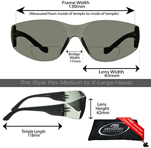 פרוספורט בטיחות מדורגת משקפי שמש דו -פוקלים משקפי שמש ANSI Z87 משקל קל משקל חיצוני חיצוני מקורה