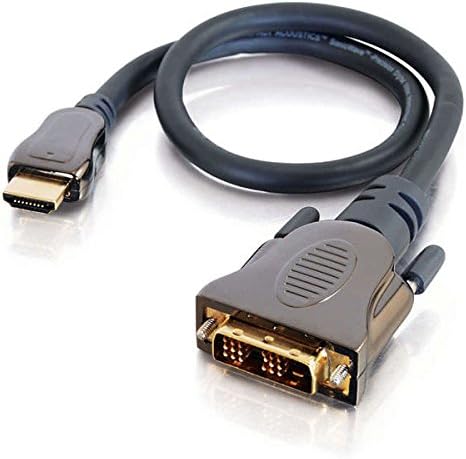 C2G DVI לכבל HDMI, מתאם HDMI, בכבל HDMI בקיר, CL2, 23 רגל, שחור, כבלים ל- 40291