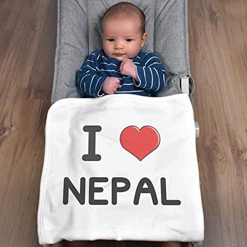 Azeeda 'אני אוהב את נפאל' שמיכה / צעיף כותנה כותנה