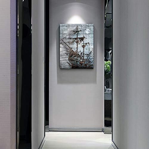 אמנות קיר בד לעיצוב קיר לחדר שינה לחדר אמבטיה חיים פשוטים תקציר ספינת אמנות שחור לבן ציור מודרני ממוסגר