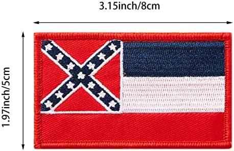 4 יחידות טלאי דגל מדינת אלבמה, טלאים טקטיים טקטיים של דגל הזרק הרקום של וו וולאה לתרמילים מעילי בגדי
