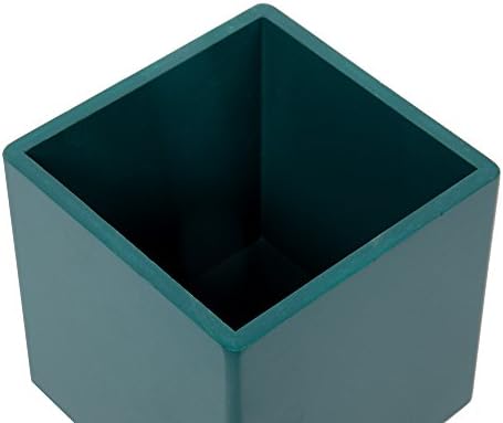 עיצוב טרו, קופסת אחסון עץ סלסטה, 4 x 4.25 x 4 , ירוק כהה