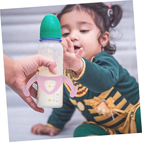 5 יחידות תינוק בקבוק מגן קומקום גריפ קש מים בקבוק זכוכית בקבוקים לתינוקות בקבוק מים עם קש בקבוקי מים לילדים