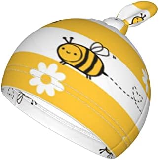 אהבה מפוסתת דבורה תינוקת תינוקות שמיכה כובע שמיכה, צהוב ולבן עם פרחי חיננית רכה ותינוק קבלת שמיכה ליילוד, גלישת