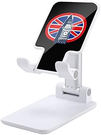 לונדון Big Ben Union British Jack דגל טלפון סלולרי מתקפל עומד מתכוונן מחזיק טלפון סלולרי מתכוונן עגינה
