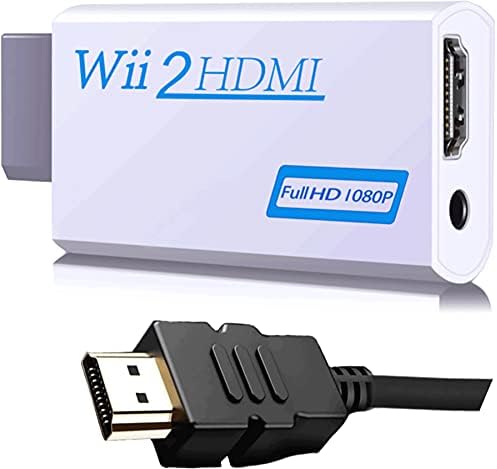 ממיר Ogoeen Wii to HDMI 1080p עבור מכשיר HD מלא, מתאם Wii2 HDMI עם כבל HDMI במהירות גבוהה בגובה