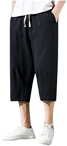 מכנסיים מחודדים בתוספת גודל טיולים זכריים מפוצלים מכנסי מותניים אלסטיים אופנתיים קיץ מגניב בגיס