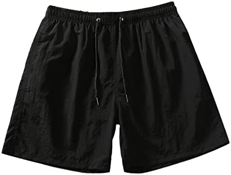 מכנסי חוף קיץ של HDDK Mens, מכנסיים קצרים רופפים ברגליים ישר מכנסיים קצרים משקל קלים מכנסיים קצרים ברמודה
