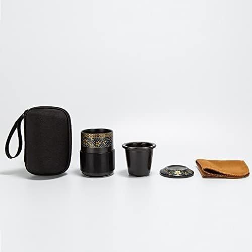 קומקטים מודרניים קרמיקה קומקום תה כוסות טיול משרד תה תה סיר תה וכוס ניידים בעבודת יד עם תיק תיקי נסיעות