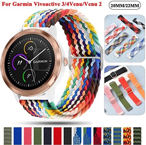 להקת שעונים חכמה של CEKGDB עבור Garmin Vivoactive 3/4 Venu 2/Forerunner 645 245 158 745 רצועה
