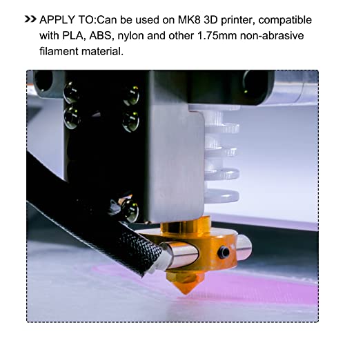 Metallixity 3D מדפסת זרבובית 5 יחידות, מכבש חרירי פליז - עבור מדפסת MK8 3D
