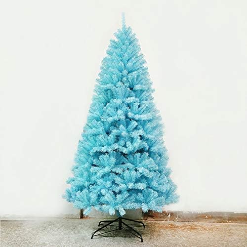Dulplay 6.8ft Blue PVC עץ חג המולד מלאכותי, עם עץ חג חג המולד של עמדת מתכת, לחנויות ומלונות למשרד ביתי