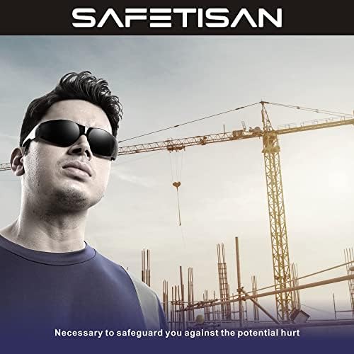 משקפי בטיחות כהים של Safetisan, 48 חבילה, משקפי שמש בטיחות כהים מגנים להגנת UV, שריטות ואפקט עמידות
