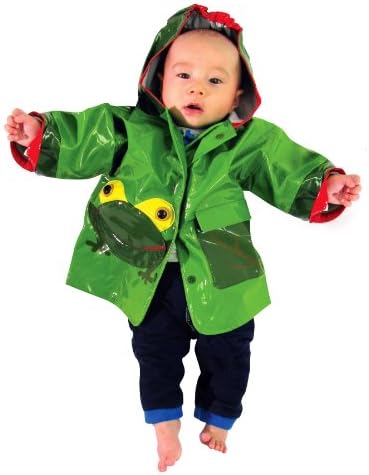מעיל גשם לכל מזג האוויר לילדים עם כיס פה צפרדע מהנה