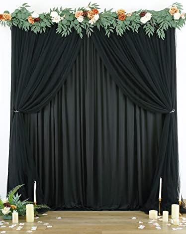 שחור טול רקע וילונות עבור מסיבת יום הולדת חתונה תמונה וילונות רקע עבור סטודיו פוטושוט אבזרי כלה