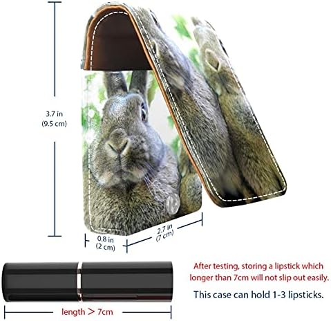 שפתון מקרה קוסמטי תיק קוסמטי ארגונית נסיעות איפור תיק שפתון מחזיק עם מראה עבור ארנק ארנבים