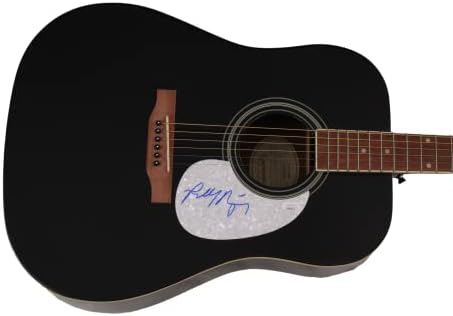 רובי קריגר חתם על חתימה בגודל מלא גיבסון אפיפון גיטרה אקוסטית עם ג 'יימס ספנס אימות ג' יי. אס. איי קואה -