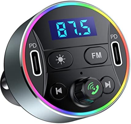 משדר Bluetooth 5.3 FM למחזיק טלפון לרכב ומכונית