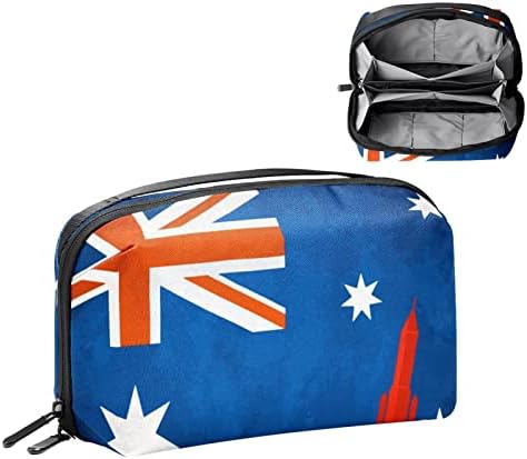 תיק איפור אטום למים, כיס איפור, מארגן קוסמטיקה נסיעות לנשים ונערות, דגל פדרלי אוסטרלי