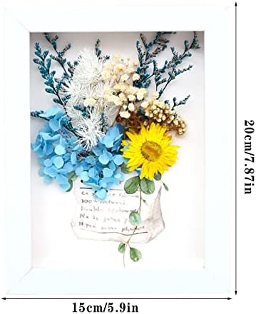 מסגרת תמונה מיובשת לחג מתנה יצירתית מתנה מתנה לילדים בעבודת יד מסגרת תמונה מסגרת מדבקת פרח מיובש פרח מיובש