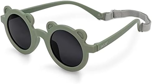 ינואר ויול בייבי לפעוטות משקפי שמש מקוטבים גמישים לילדים-400 עם רצועה לילדות בנים