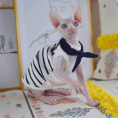 פורזנה ספינקס חתול בגדי חיל הים סגנון סיילור אופנה קיטי לובש נוחות אביב קיץ הספינקס חסר שיער