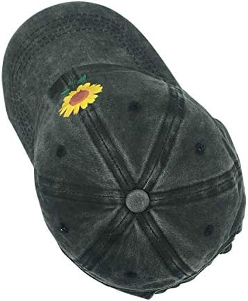 מדבקות חמניות של בנות וולדיאל מתכווננות כובע פרופיל נמוך כובע שנשטף כותנה בייסבול אבא