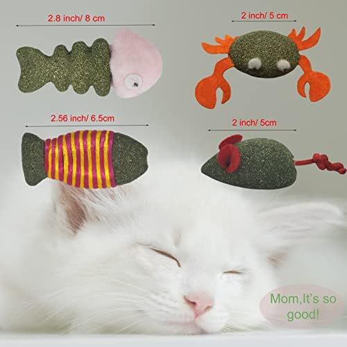 4 מארז אינטראקטיבי חתול צעצועים לחתולים מקורה,עמיד דחיסת חתול צביטה צעצועים,קטן גודל חתלתול צעצועים