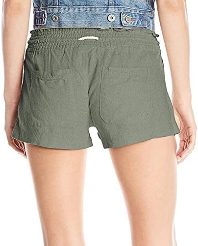 מכנסיים קצרים של Miashui לנשים מכנסיים קצרים לנשים מכנסי המותניים הקיץ הקיץ אלסטי נוח חוף נוח מכנסי