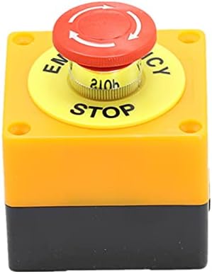 KQOO 1PCS מעטפת סמן אדום לחצן כפתור כפתור DPST פטריות חירום כפתור AC 660V 10A NO+NC LAY37-11ZS
