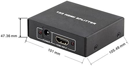 מתג מטריקס HDMI, HDCP HDMI מפצל מלא HD 1080P וידאו מתג HDMI מתג 1x2 פיצול 1 ב -2 מגבר תצוגה כפולה