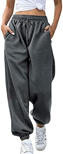 GXFGzzrs נשים קיץ מותניים גבוהים מכנסי טרנינג רחבים אימונים אתלטים מכנסיים מכנסיים מכנסיים עם כיס עם כיס