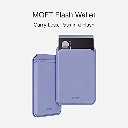 מחזיק כרטיס ארנק Moft Magsafe, עמדת ארנק מגנטי מתכוונן עם חלון מזהה פתוח, עמדת טלפון מהירה של פלאש לאייפון